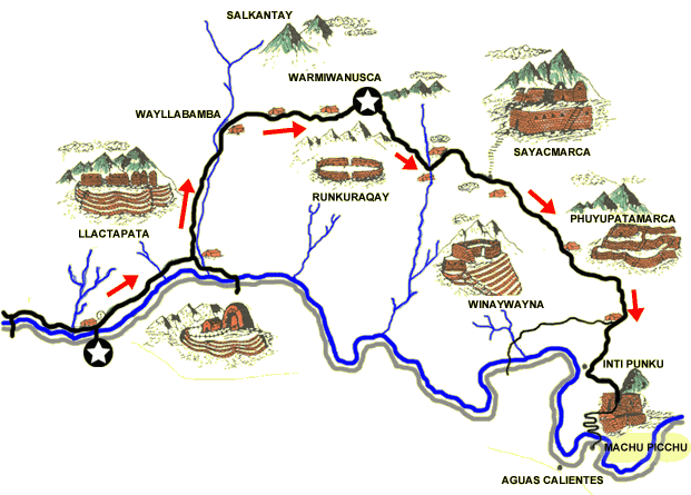 Map of Inca Trails