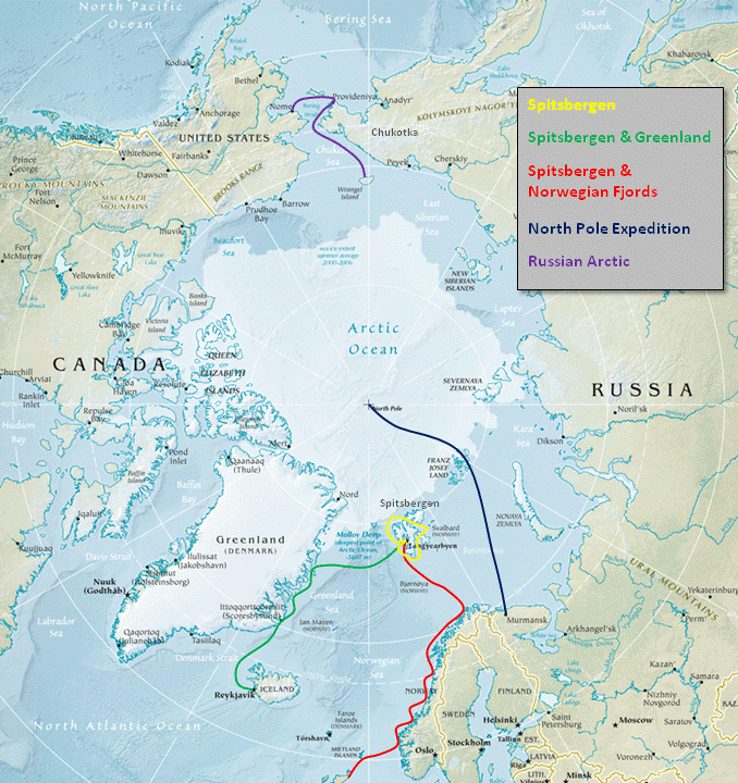 Map of Spitsbergen Expedition