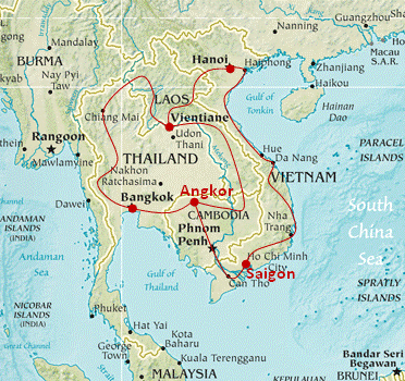 Map for Indochina