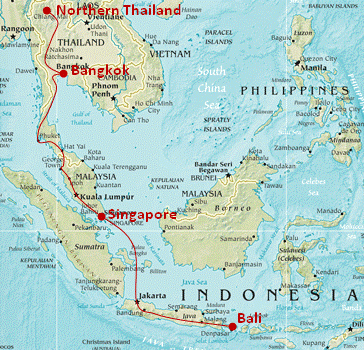 Map for Malay Peninsula